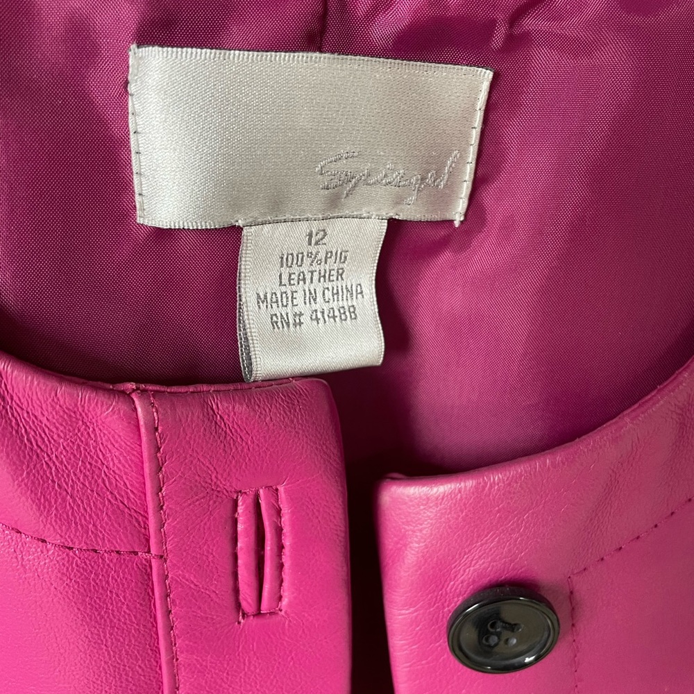 Pink Leather Jacket - Picture 3 of 6